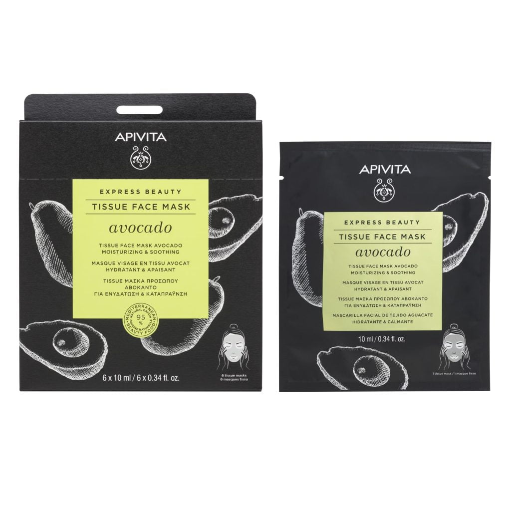 Apivita Tissue Μάσκα Προσώπου Αβοκάντο Ενυδάτωση & Καταπράυνση 10ml