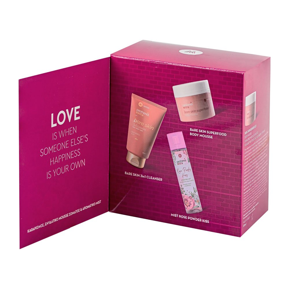 LIMITED EDITION Promo Panthenol Extra Love (Καθαρισμός, Mousse Σώματος & Mist)