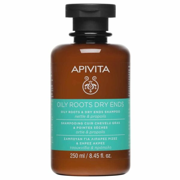 Apivita Oily Roots Dry Ends Σαμπουάν Για Λιπαρές Ρίζες & Ξηρές Άκρες 250ml