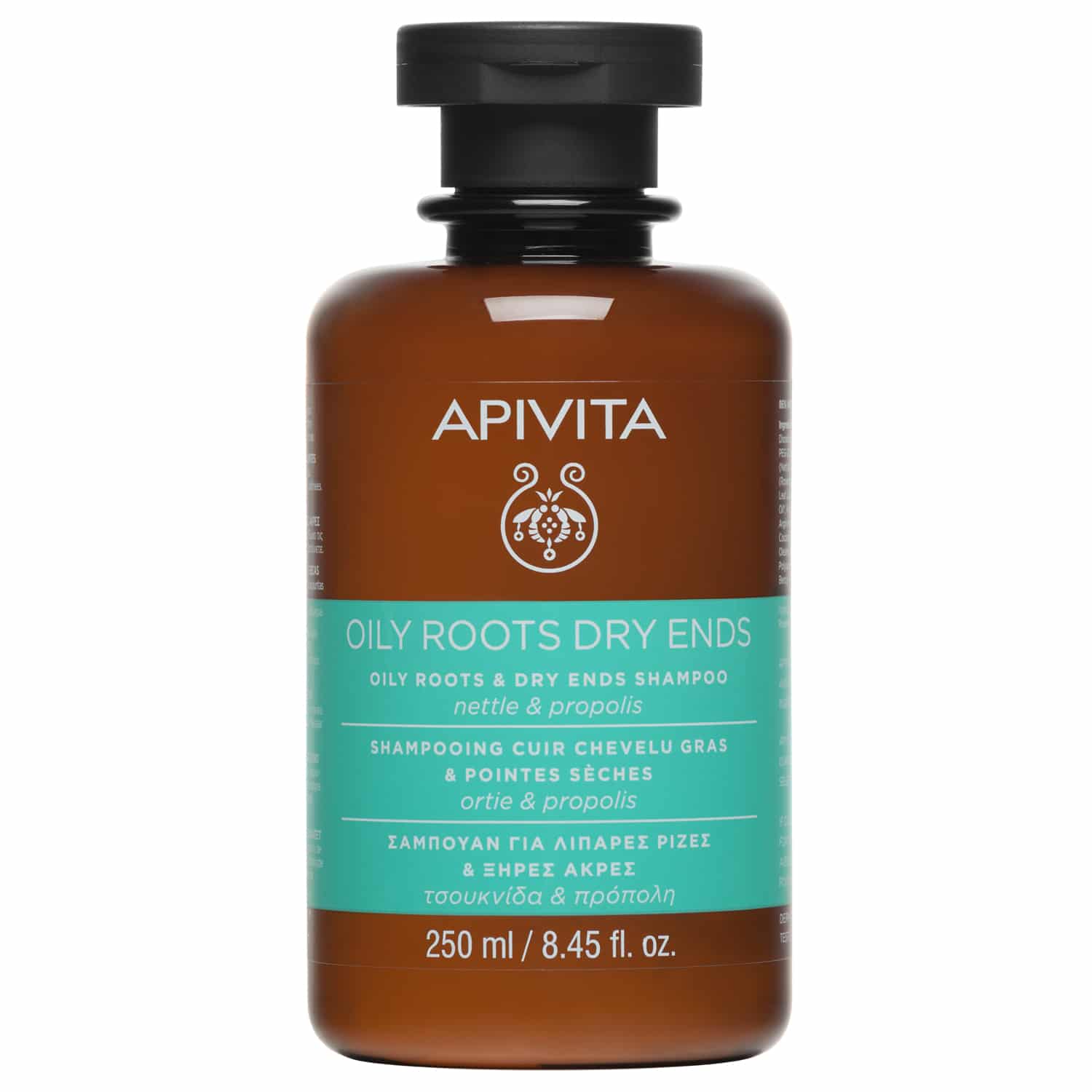 Apivita Oily Roots Dry Ends Σαμπουάν Για Λιπαρές Ρίζες & Ξηρές Άκρες 250ml