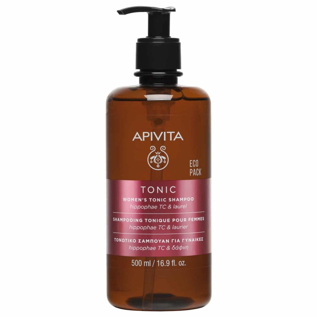 Αpivita ECO PACK Τονωτικό Σαμπούαν Κατά Της Τριχόπτωσης Για Γυναίκες Με Hippophae TC & Δάφνη 500ml