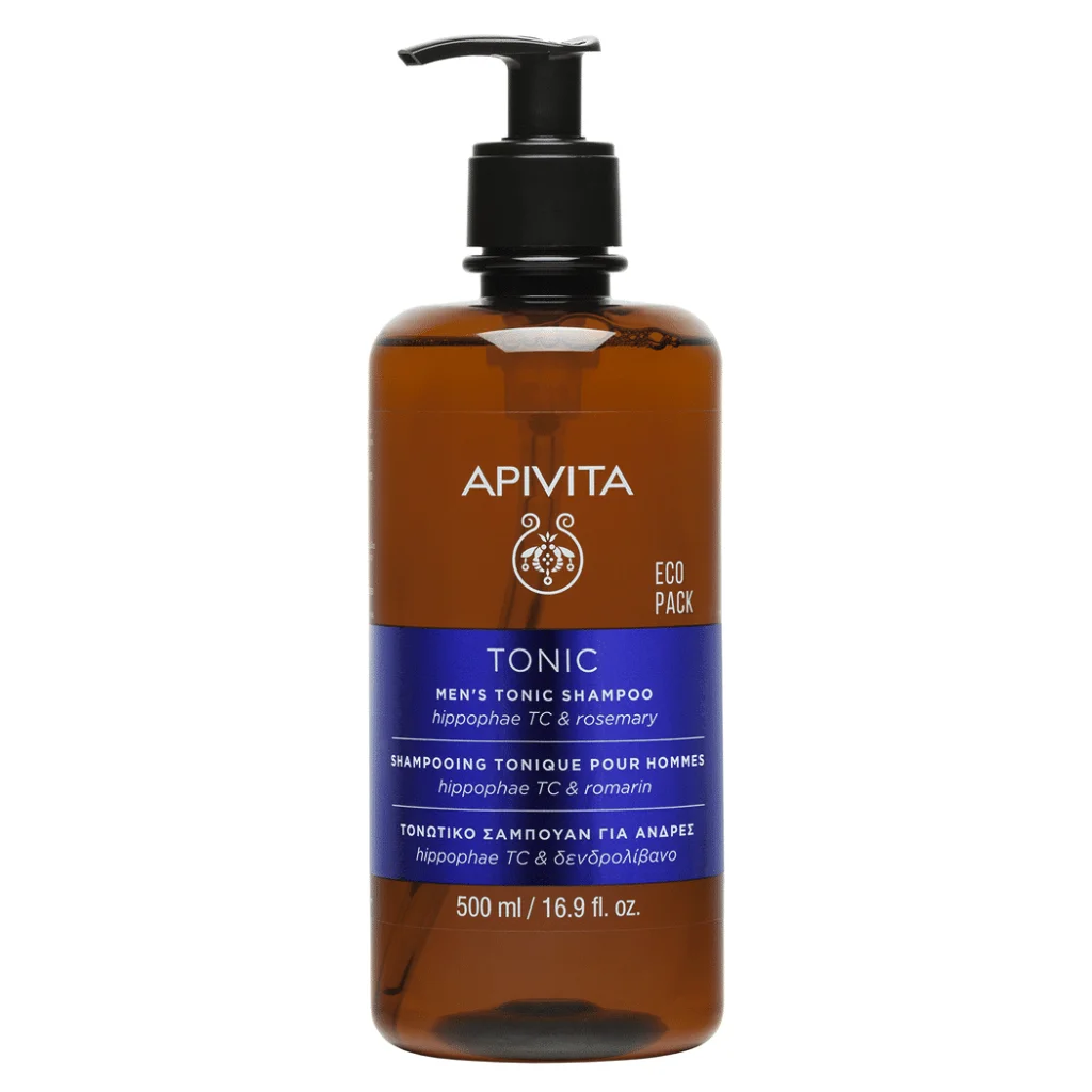 Apivita Eco Pack Τονωτικό Σαμπουάν Κατά Της Τριχόπτωσης Για Άνδρες Με Ιπποφαές – Hippophae TC & Δενδρολίβανο