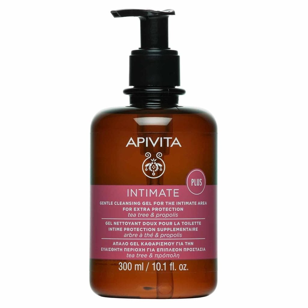 Apivita INTIMATE PLUS 300ml – Απαλό Gel Καθαρισμού για την Ευαίσθητη Περιοχή για Επιπλέον Προστασία