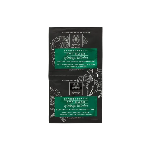 Apivita Μάσκα Ματιών Για Τους Μαύρους Κύκλους & Τα Σημάδια Κούρασης Mε Ginkgo Biloba 2mlx2