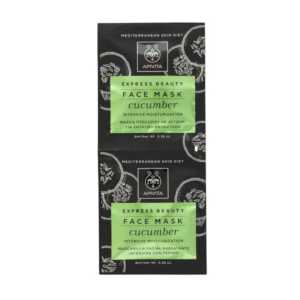 Apivita Μάσκα Για Εντατική Ενυδάτωση Με Αγγούρι 8mlx2
