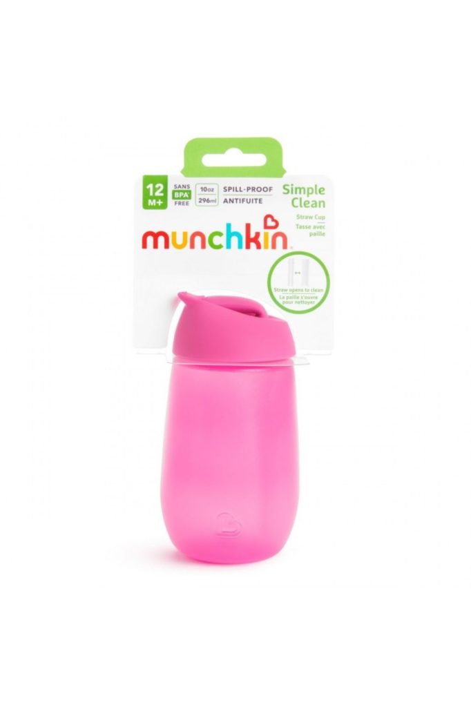 Munchkin Κύπελλο με καλαμάκι Simple Clean Pink