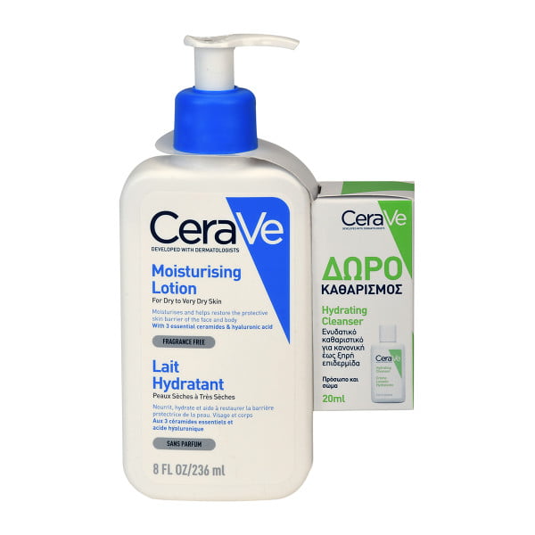 CeraVe Moisturising Lotion 236ml με δώρο mini Hydrating Cleanser 20ml