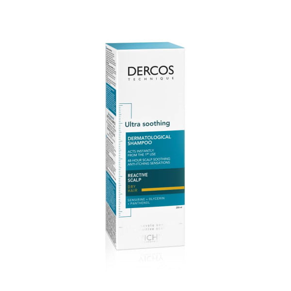 Vichy Dercos Ultra Soothing Σαμπουάν για το ευαίσθητο τριχωτό και ξηρά μαλλιά 200ml