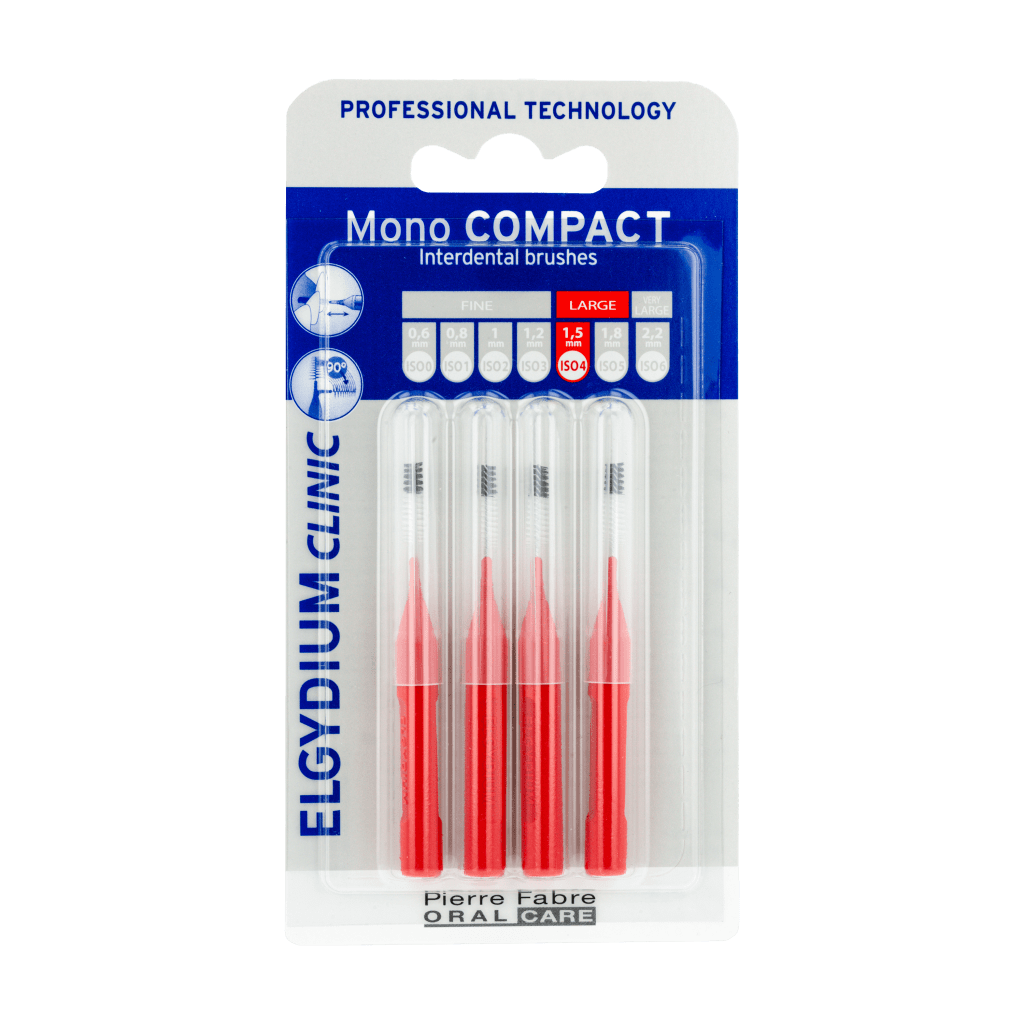 ELGYDIUM CLINIC Mono Compact Κόκκινο (0.7) - Μεσοδόντια βουρτσάκια 4un