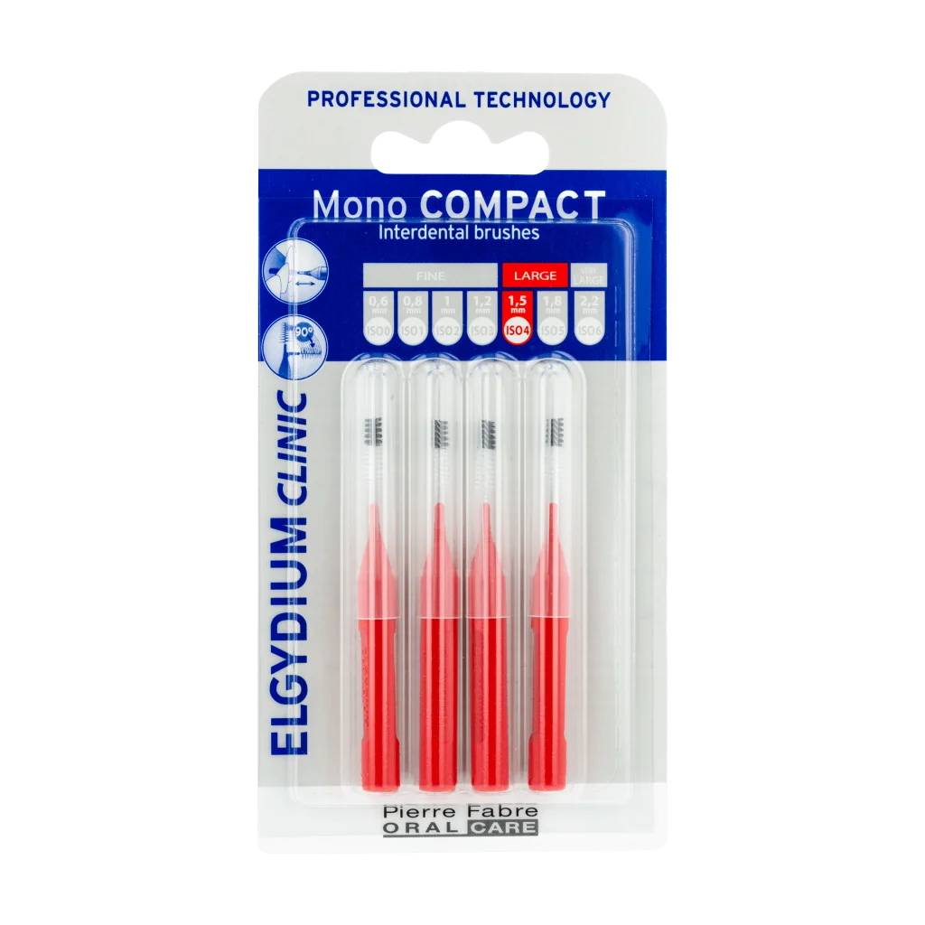 ELGYDIUM CLINIC Mono Compact Κόκκινο (0.7) - Μεσοδόντια βουρτσάκια 4un