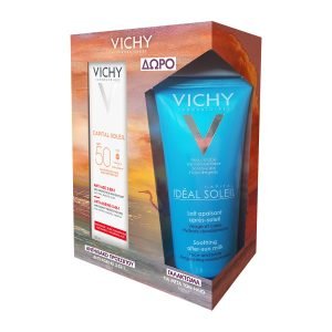 Capital Soleil Αντηλιακό Προσώπου Anti- Ageing 3-σε-1 SPF50 50ml με ΔΩΡΟ Καταπραϋντικό & Ενυδατικό Γαλάκτωμα για Μετά τον Ήλιο 100ml