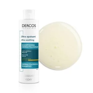 Vichy Dercos Ultra Soothing Σαμπουάν για το ευαίσθητο τριχωτό και ξηρά μαλλιά 200ml - Εικόνα 2