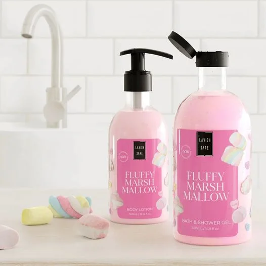 Lavish Care Fluffy Marsh Mallow Bath & Showergel 500ml