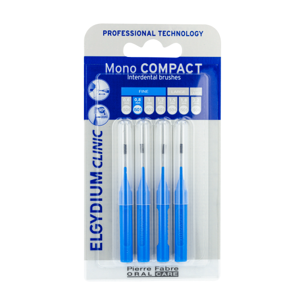 ELGYDIUM CLINIC Mono Compact Μπλε (0,4) - Μεσοδόντια βουρτσάκια 4un