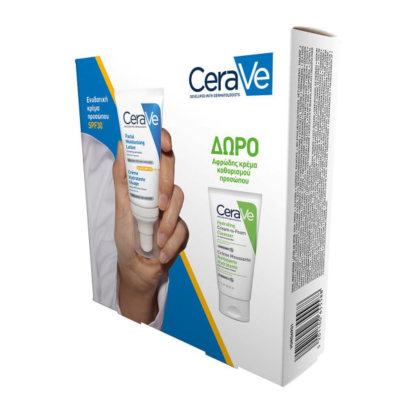 CeraVe AM Facial Moisturising Lotion SPF30 Ενυδατική Κρέμα Προσώπου 52ml & ΔΩΡΟ Hydrating Cream to Foam Cleanser 50ml