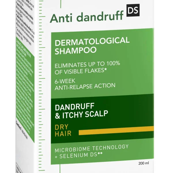 Vichy DERCOS Anti-Dandruff DS Σαμπουάν κατά της ξηροδερμίας, της πιτυρίδας και του κνησμού για ξηρά μαλλιά 200ml