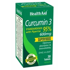 Health Aid Curcumin 3 600 mg 30 vegan tabs