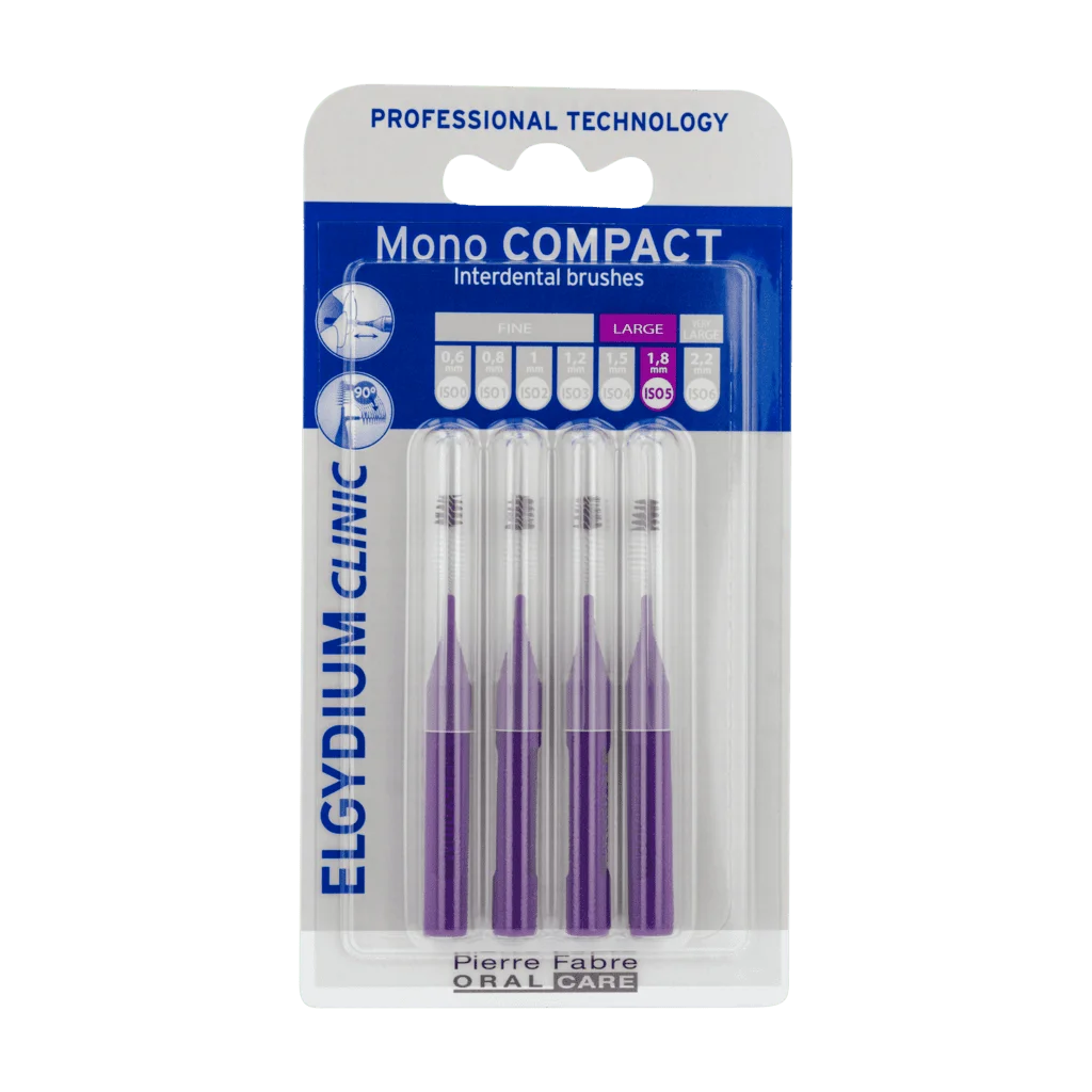ELGYDIUM CLINIC Mono Compact Μωβ (0,8) - Μεσοδόντια βουρτσάκια 4un - Εικόνα 3