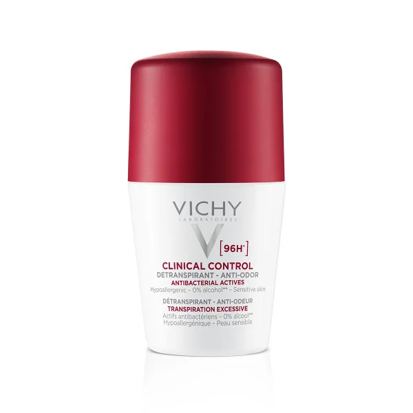 Vichy Clinical Control 96h Detranspirant Anti-Odor Deodorant Roll-on Αποσμητικό για Ευαίσθητες Επιδερμίδες 50ml