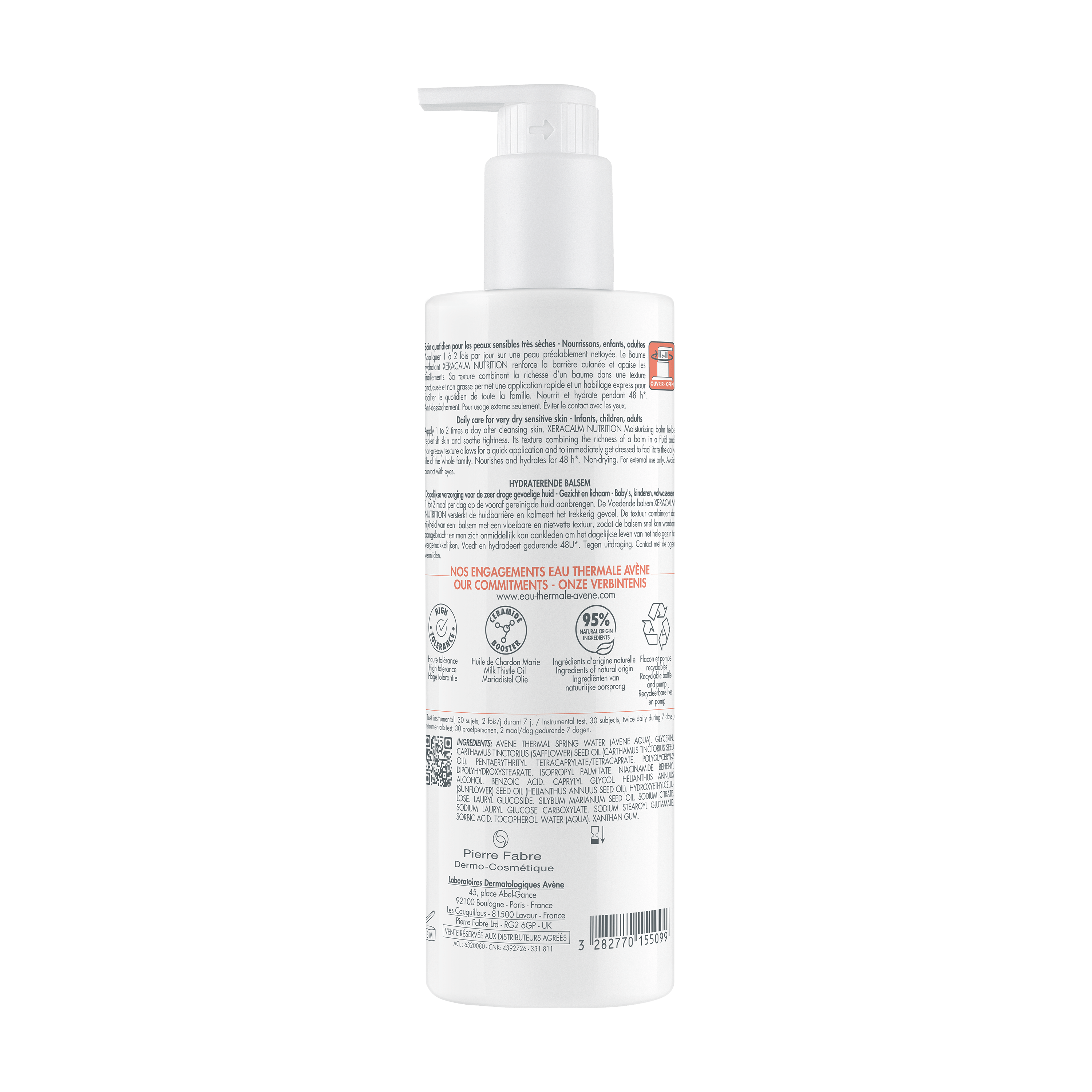Avene Xeracalm Nutrition Baume Ενυδατικό Βάλσαμο Προσώπου & Σώματος 400 ml - Εικόνα 2