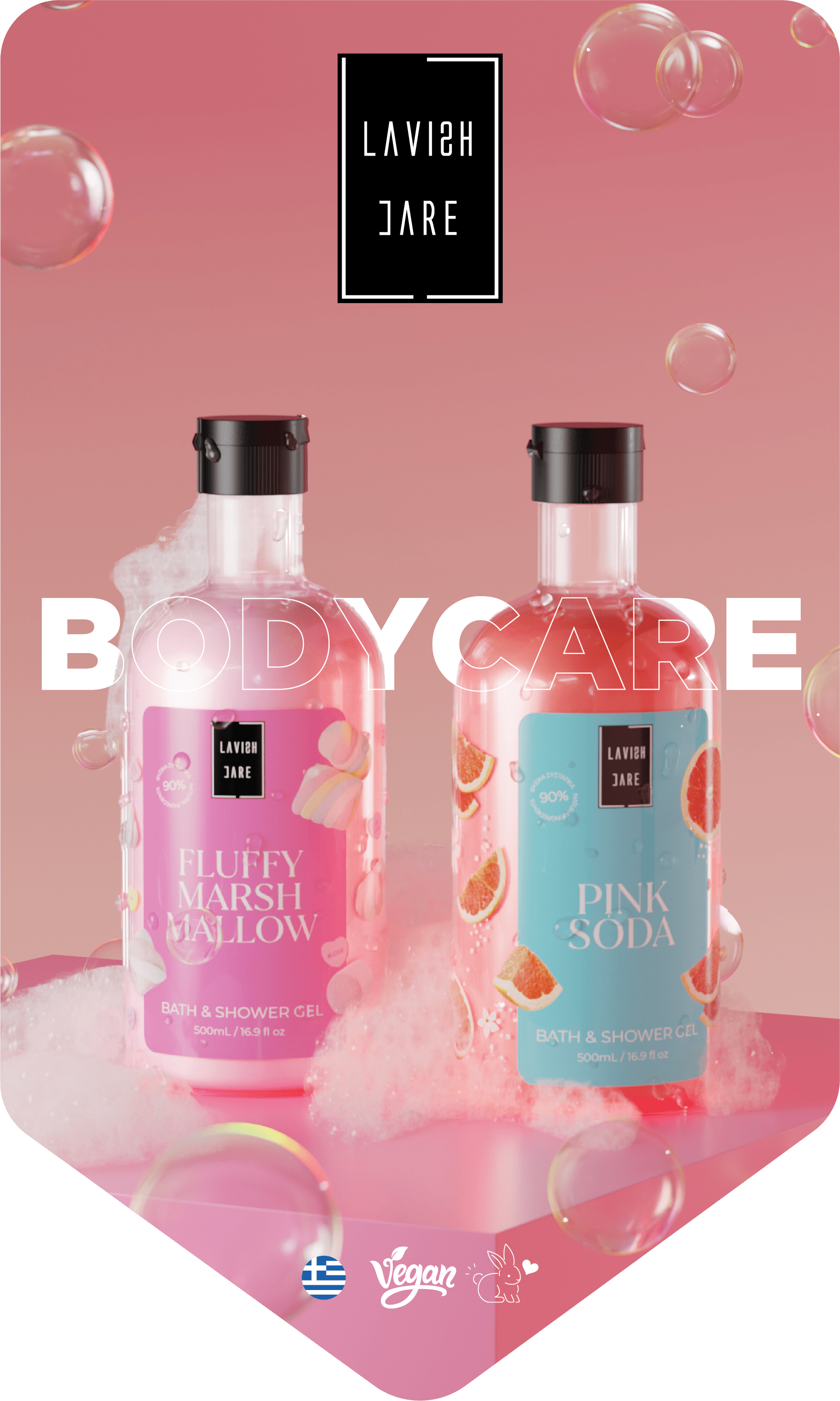 Lavish Care Baby Pink Shower Gel Αφρόλουτρο 500 ml - Εικόνα 2