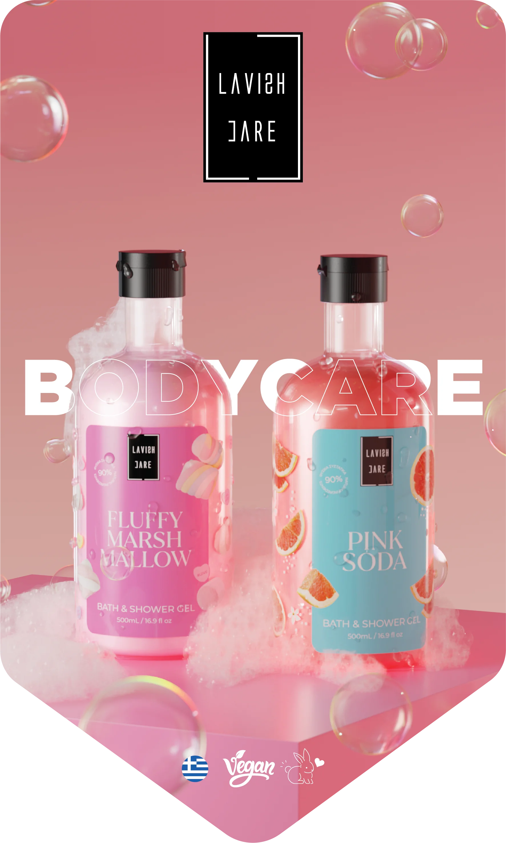 Lavish Care Baby Pink Shower Gel Αφρόλουτρο 500 ml - Εικόνα 2