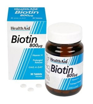 Health Aid Biotin 800 μg Vegan 30 tabs - Εικόνα 2