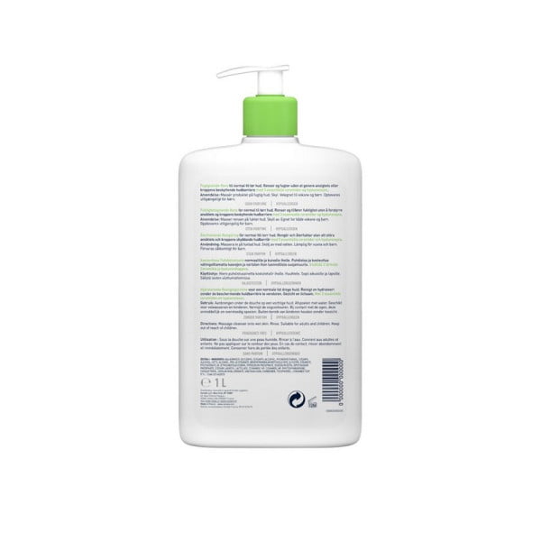 CeraVe Hydrating Cleanser Ενυδατική Μη Αφρίζουσα Κρέμα Καθαρισμού για Πρόσωπο και Σώμα με Υαλουρονικό Οξύ, Ceramides και Γλυκερίνη 1LT