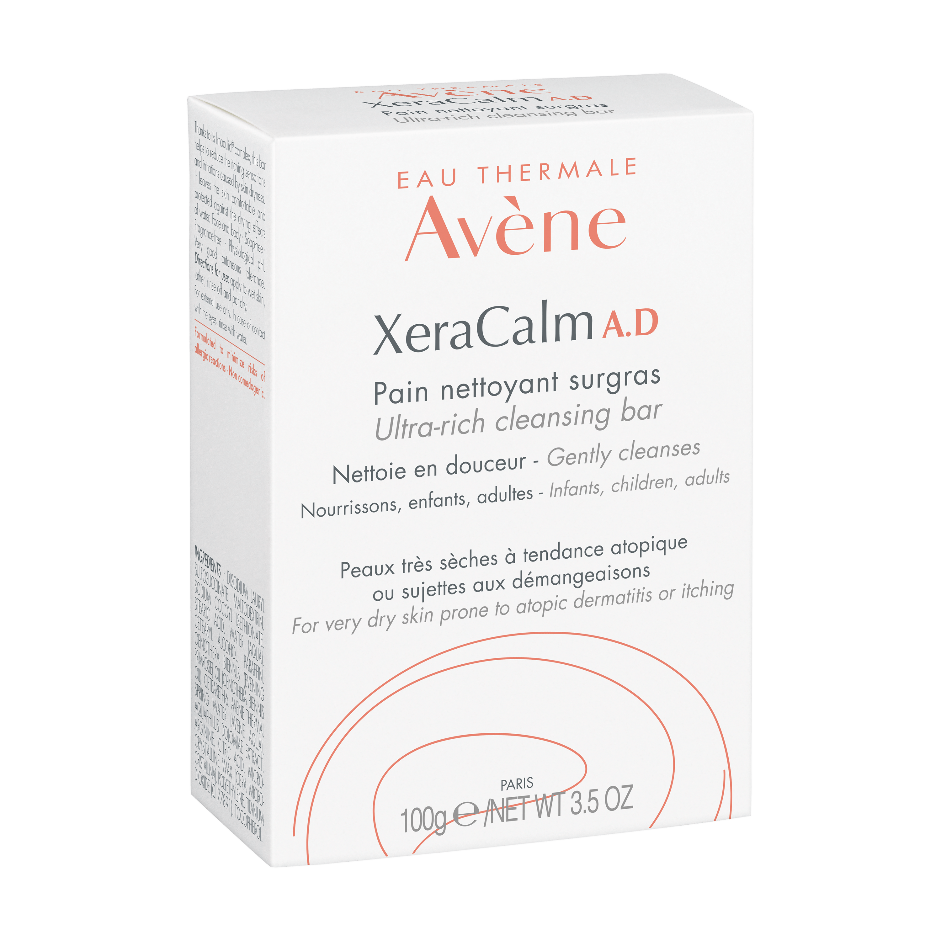 Avene XeraCalm A.D Υπερλιπαντική Στερεή Πλάκα Καθαρισμού 100gr