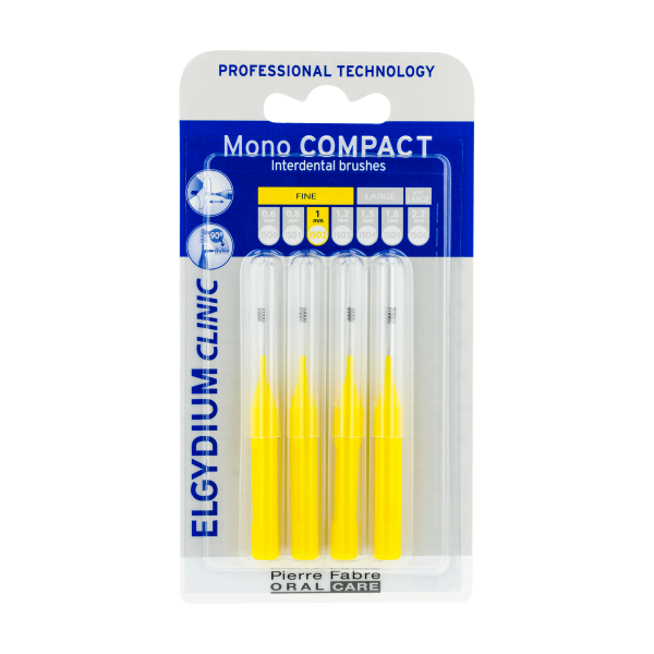 ELGYDIUM CLINIC Mono Compact Κίτρινο (0,5) - Μεσοδόντια βουρτσάκια 4un