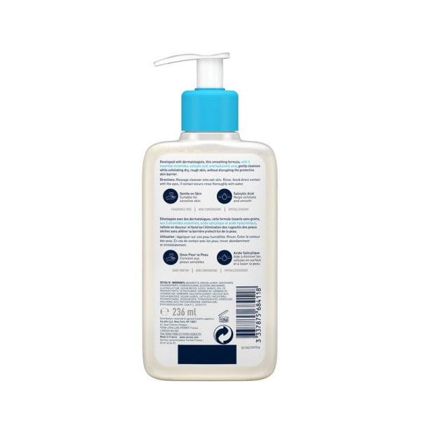 CeraVe SA Smoothing Cleanser Gel Καθαρισμού Προσώπου & Σώματος Για το Ξηρό, Τραχύ, Ανομοιόμορφο Δέρμα 236ml