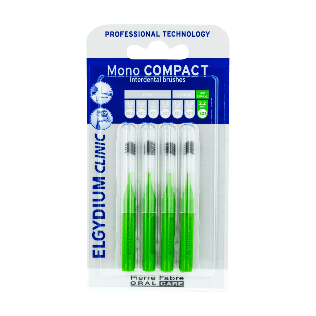 ELGYDIUM CLINIC Mono Compact Πράσινο (1,1) - Μεσοδόντια βουρτσάκια 4un