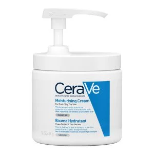 CeraVe Moisturising Cream Ενυδατική Κρέμα Προσώπου και Σώματος με Ceramides και Υαλουρονικό Οξύ 454gr με αντλία - Εικόνα 2