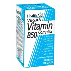 Health Aid Vitamin B50 Complex vegan 30 tabs