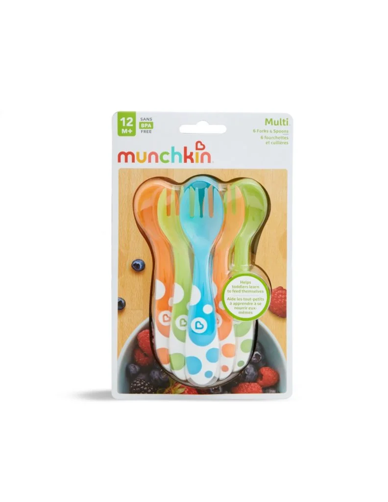 MULTI-COLOURED FORKS AND SPOONS