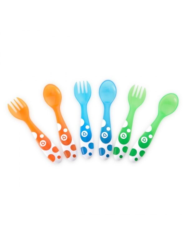 MUNCHKIN MULTI-COLOURED FORKS AND SPOONS