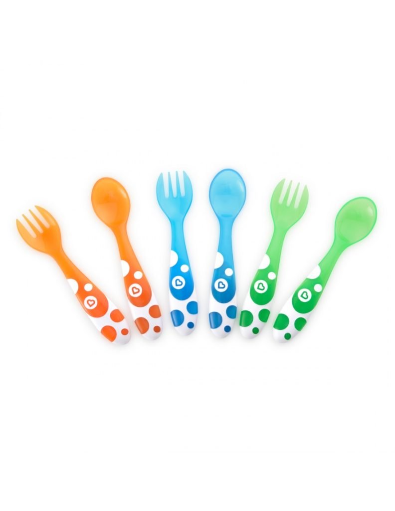 MUNCHKIN MULTI-COLOURED FORKS AND SPOONS