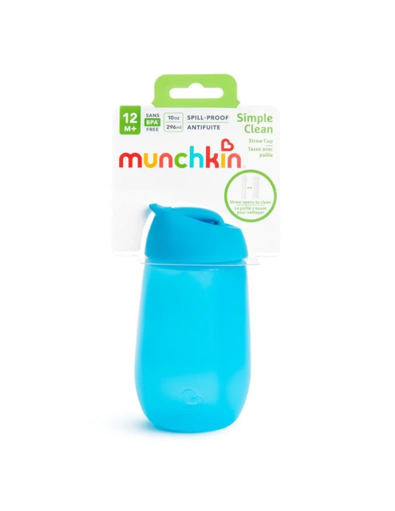 Munchkin Κύπελλο με καλαμάκι Simple Clean Blue