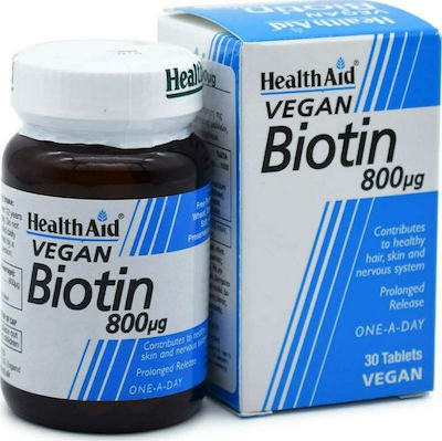 Health Aid Biotin 800 μg Vegan 30 tabs