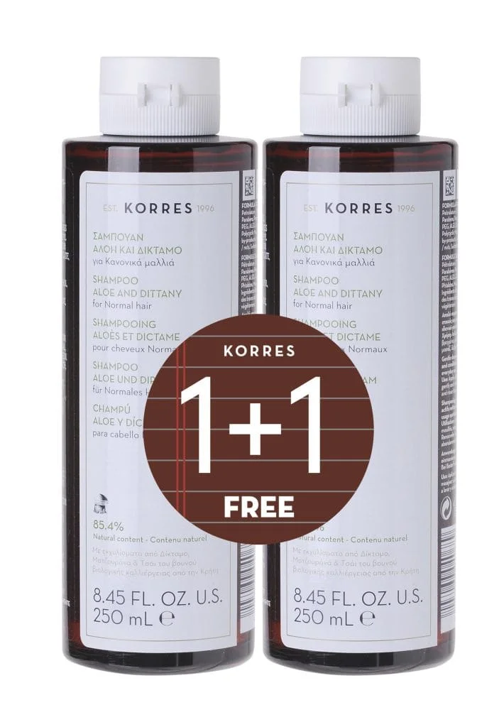 KORRES ΑΛΟΗ & ΔΙΚΤΑΜΟ Σαμπουάν 1+1