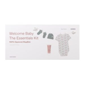 KORRES Welcome Baby the Essentials Kit Κορμάκι + Καλτσάκια + Σκουφάκι από 100% Οργανικό Βαμβάκι
