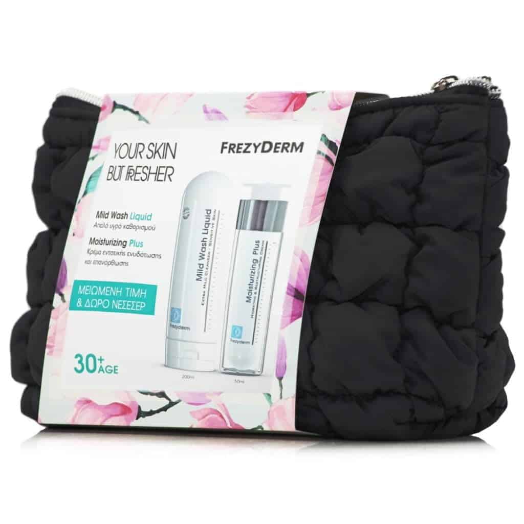 Mild Wash Liquid 200ml & Moisturizing Plus Cream 30+ 50ml & Δώρο Νεσεσέρ