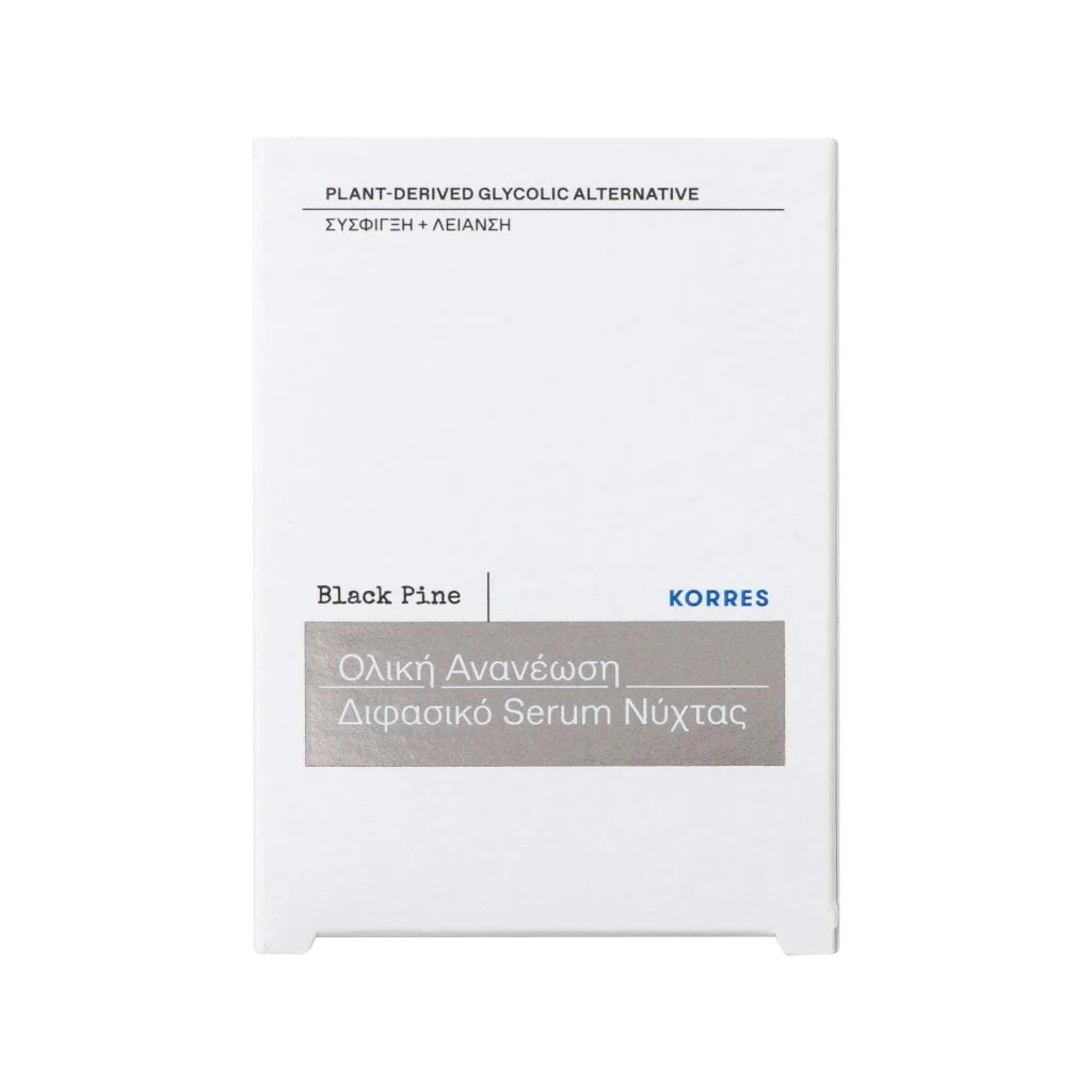 KORRES ΜΑΥΡΗ ΠΕΥΚΗ 4D Διφασικό Serum Νύχτας Σύσφιγξη + Λείανση 30ml