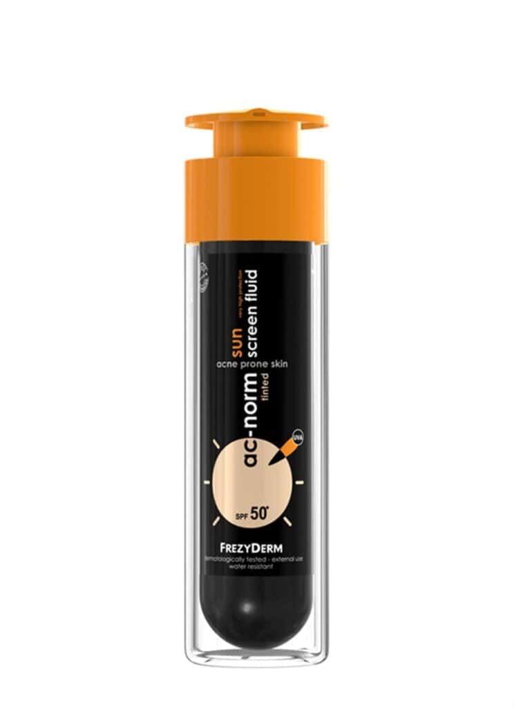 ΑC-NORM SUN SCREEN FLUID TINTED SPF50+ Αντηλιακό με χρώμα
