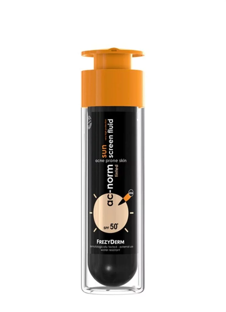 ΑC-NORM SUN SCREEN FLUID TINTED SPF50+ Αντηλιακό με χρώμα