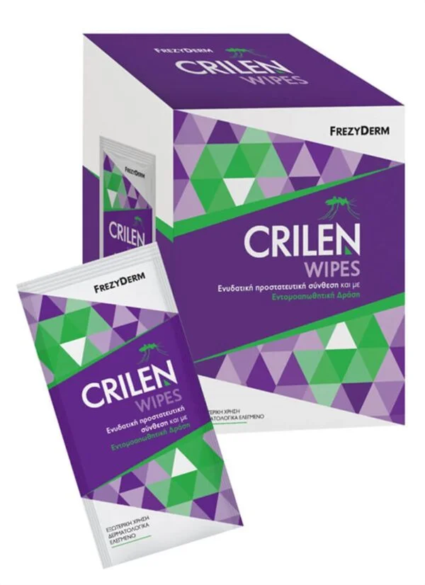 CRILEN WIPES Ενυδατικά Εντομοαπωθητικά Μαντηλάκια