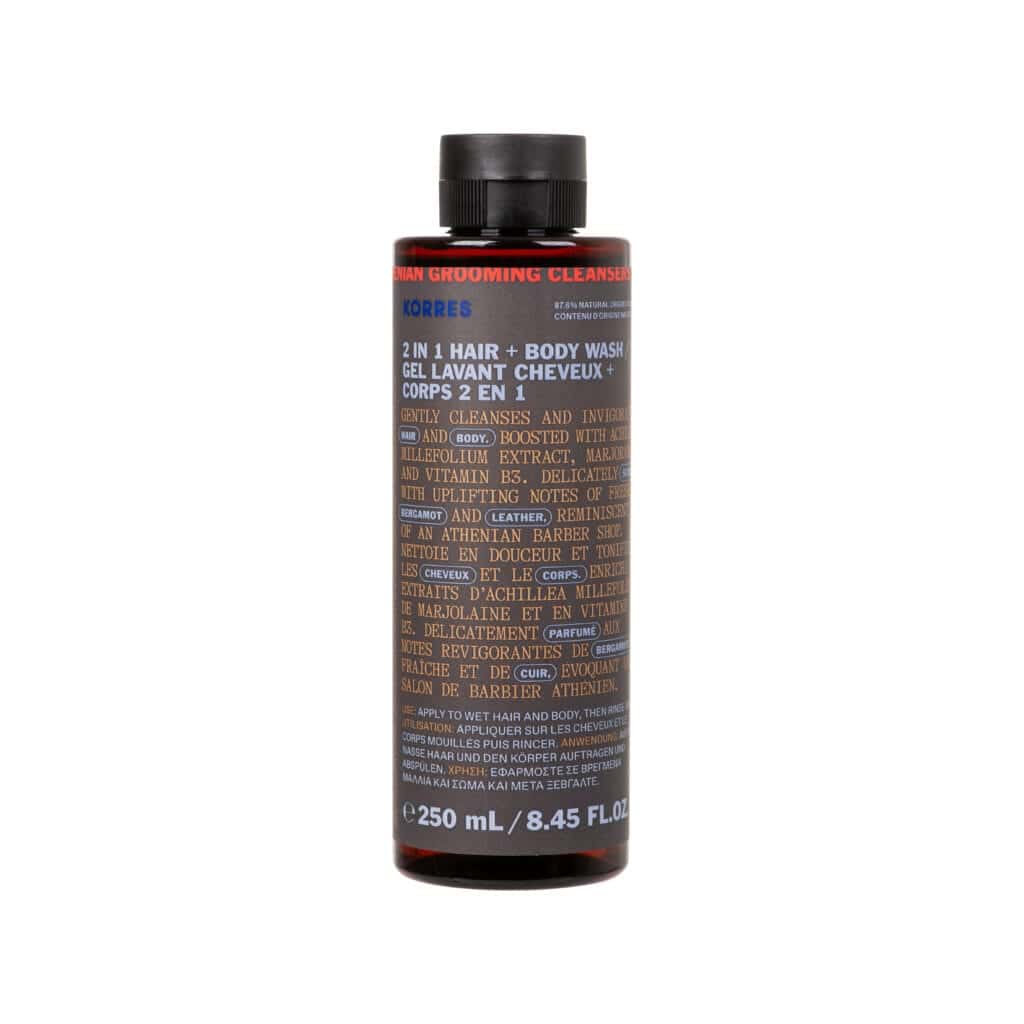 KORRES ​Athenian Grooming Ανδρικό Σαμπουάν + Αφρόλουτρο 2 σε 1 250ml
