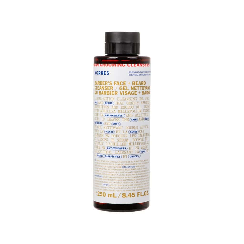 KORRES Athenian Grooming Δροσιστικό Gel Καθαρισμού για Πρόσωπο + Γένια 250ml