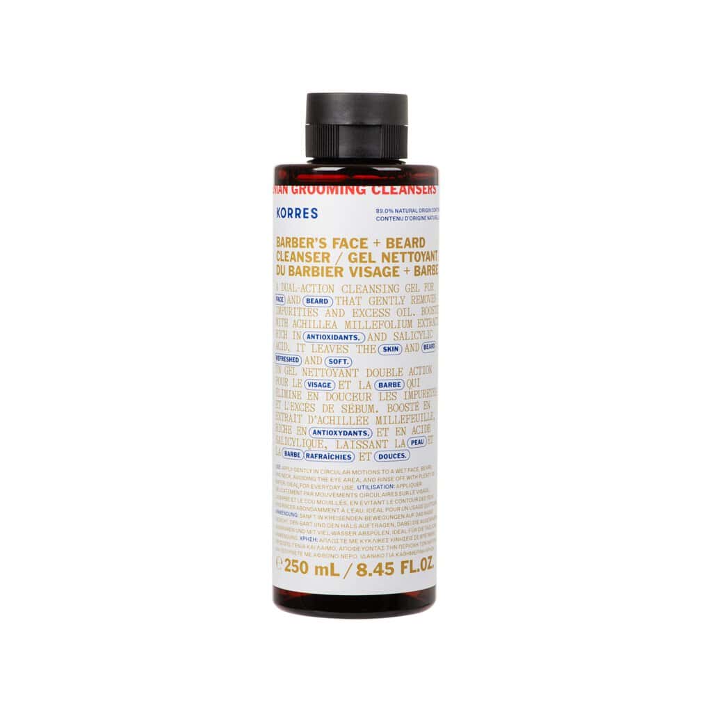KORRES Athenian Grooming Δροσιστικό Gel Καθαρισμού για Πρόσωπο + Γένια 250ml