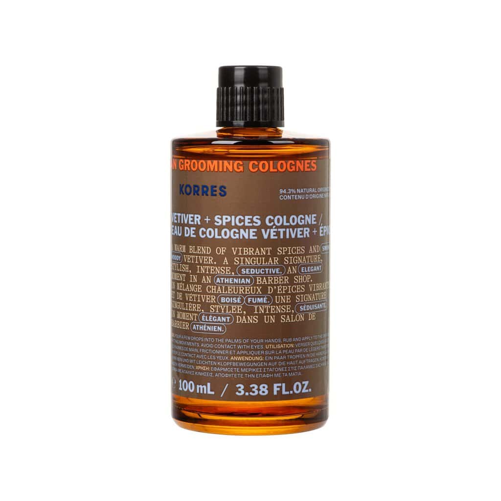 KORRES ​Athenian Grooming Βέτιβερ + Μπαχαρικά Eau de Cologne 100ml